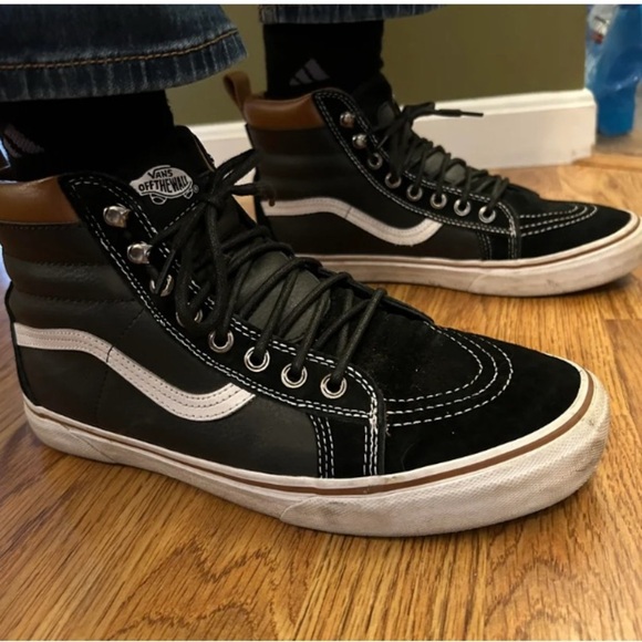 Vans Sk8-Hi Scotchguard Black and Tan High-Top Sneakers size 10.5 - Picture 5 of 12